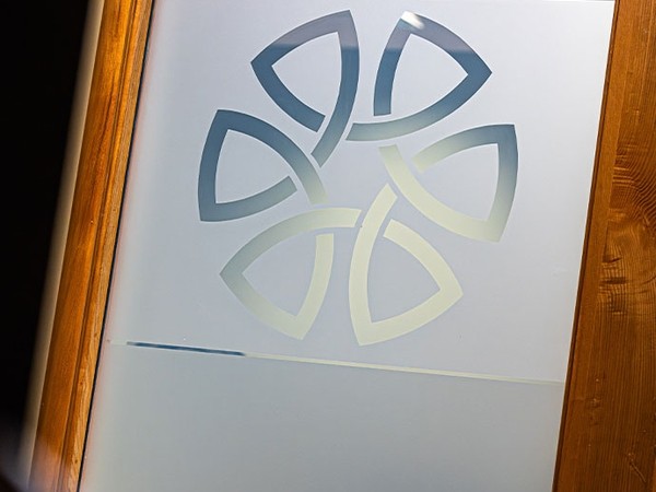 celtic logo on door