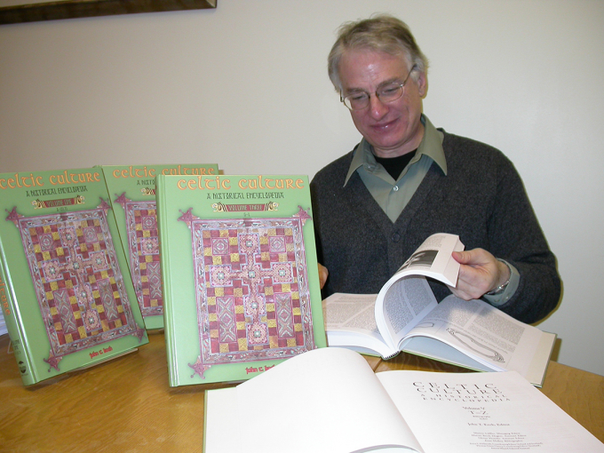 John Koch with the Celtic Encyclopedia.