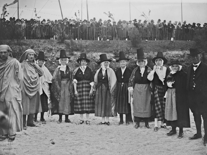 Welsh and Bretons in National Dress.
