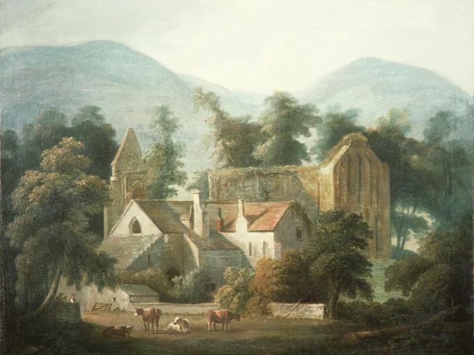 View of Valle Crucis Abbey