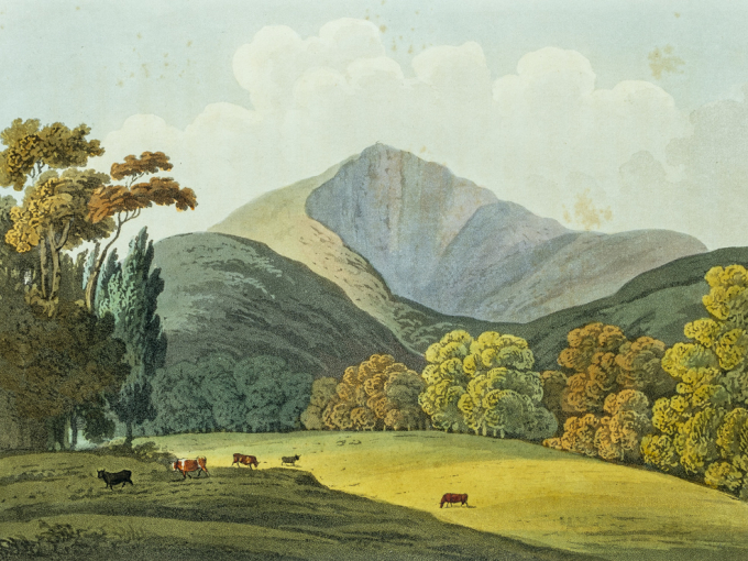 View of a mountain in Wales.